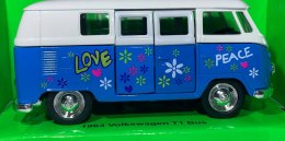 Volkswagen T1 Bus 1963 niebieski 1:34 Welly 49764F