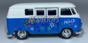 Volkswagen T1 Bus 1963 niebieski 1:34 Welly 49764F