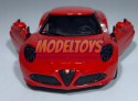 Alfa Romeo 4C red model 1:34 Welly 43676F