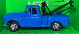 Chevy Stepside Tow Truck'55 blue 1:34 Welly 43765F