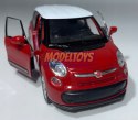 FIAT 500L 2013 czerwony 1:34 Welly 43658F