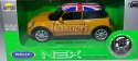 New MINI HATCH pomarańczowy UK 1:34 Welly 43696F