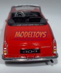 Peugeot 404 Cabriolet czerwony 1:34 Welly 43604F