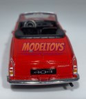 Peugeot 404 Cabriolet czerwony 1:34 Welly 43604F