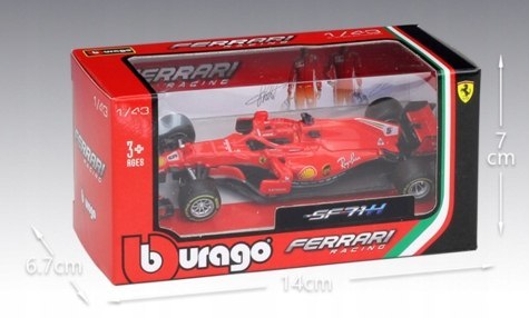 Bolid F1 FERRARI SF71H S. Vettel #5 BBurago 1:43 Bolid F1 FERRARI SF71H S. Vettel #5 BBurago 1:43