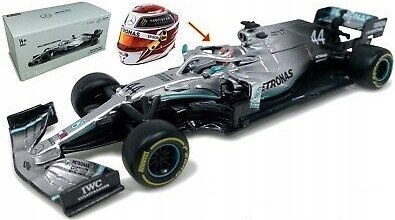 Bolid F1 Mercedes W10 Hamilton KASK BBurago 1:43