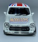 MINI COOPER 1300 biały flaga UK 1:34 Welly 43609F