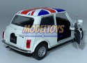 MINI COOPER 1300 biały flaga UK 1:34 Welly 43609F