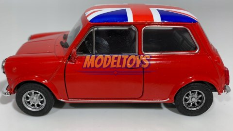 MINI COOPER 1300 red flaga UK 1:34 Welly 43609F MINI COOPER 1300 red flaga UK 1:34 Welly 43609F
