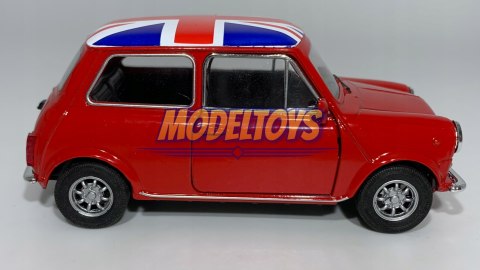 MINI COOPER 1300 red flaga UK 1:34 Welly 43609F MINI COOPER 1300 red flaga UK 1:34 Welly 43609F