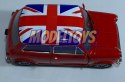 MINI COOPER 1300 red flaga UK 1:34 Welly 43609F