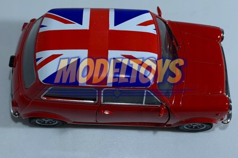 MINI COOPER 1300 red flaga UK 1:34 Welly 43609F MINI COOPER 1300 red flaga UK 1:34 Welly 43609F