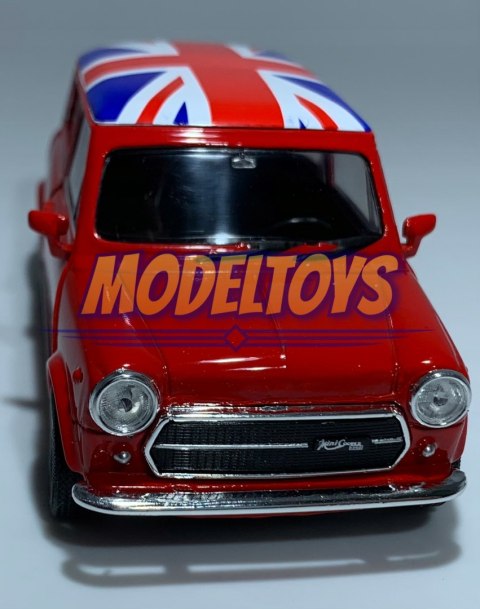 MINI COOPER 1300 red flaga UK 1:34 Welly 43609F MINI COOPER 1300 red flaga UK 1:34 Welly 43609F