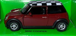 MINI COOPER bordowy 1:34 Welly 49766F