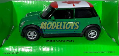 MINI COOPER zielony 1:34 Welly 49766F MINI COOPER zielony 1:34 Welly 49766F