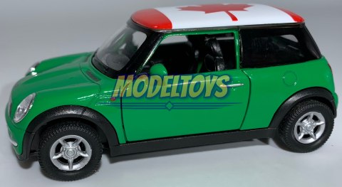 MINI COOPER zielony 1:34 Welly 49766F MINI COOPER zielony 1:34 Welly 49766F