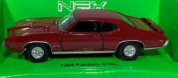 Pontiac GTO 1969 czerwony 1:34 Welly 43714F