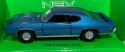 Pontiac GTO 1969 niebieski 1:34 Welly 43714F