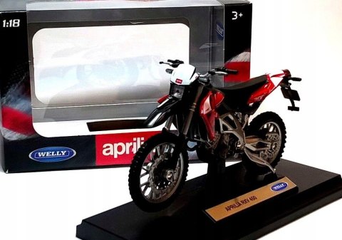 APRILIA RXV 450 motocykl model 1:18 Welly metalowy APRILIA RXV 450 motocykl model 1:18 Welly metalowy