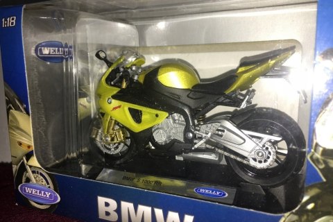 BMW S 1000RR motocykl model 1:18 Welly metalowy BMW S 1000RR motocykl model 1:18 Welly metalowy