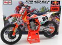 DUUŻY KTM 450 SX-F Red Bull J. Herlings 1:6 Maisto