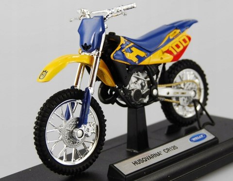 HUSQVARNA CR125 motocykl model 1:18 Welly metalowy HUSQVARNA CR125 motocykl model 1:18 Welly metalowy
