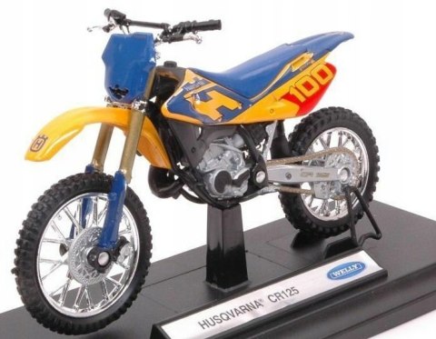 HUSQVARNA CR125 motocykl model 1:18 Welly metalowy HUSQVARNA CR125 motocykl model 1:18 Welly metalowy