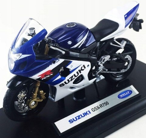 SUZUKI GSX-R 750 model motocykl 1:18 Welly SUZUKI GSX-R 750 model motocykl 1:18 Welly