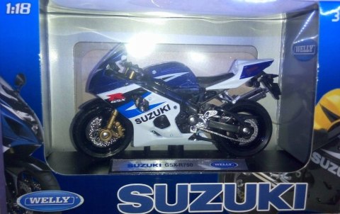 SUZUKI GSX-R 750 model motocykl 1:18 Welly SUZUKI GSX-R 750 model motocykl 1:18 Welly