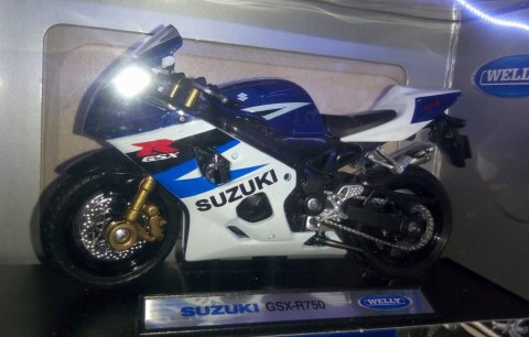 SUZUKI GSX-R 750 model motocykl 1:18 Welly SUZUKI GSX-R 750 model motocykl 1:18 Welly