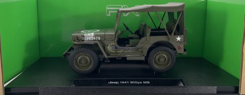 WILLYS Jeep II Wojna 1941 US Army 1:18 model WELLY WILLYS Jeep II Wojna 1941 US Army 1:18 model WELLY