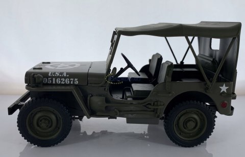 WILLYS Jeep II Wojna 1941 US Army 1:18 model WELLY WILLYS Jeep II Wojna 1941 US Army 1:18 model WELLY