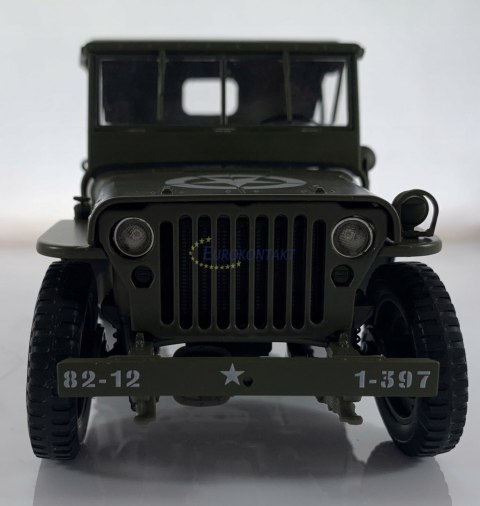 WILLYS Jeep II Wojna 1941 US Army 1:18 model WELLY WILLYS Jeep II Wojna 1941 US Army 1:18 model WELLY
