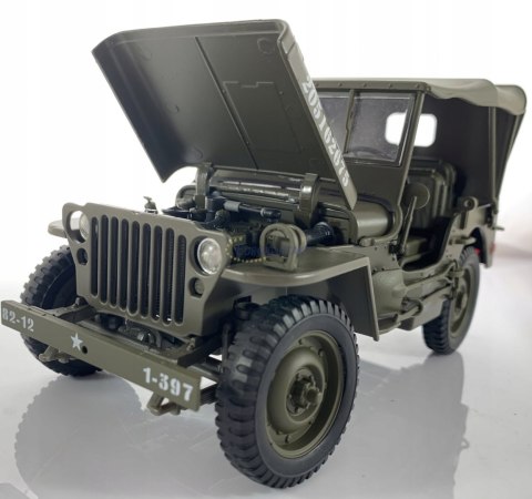 WILLYS Jeep II Wojna 1941 US Army 1:18 model WELLY WILLYS Jeep II Wojna 1941 US Army 1:18 model WELLY