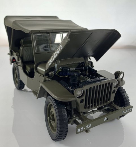 WILLYS Jeep II Wojna 1941 US Army 1:18 model WELLY WILLYS Jeep II Wojna 1941 US Army 1:18 model WELLY