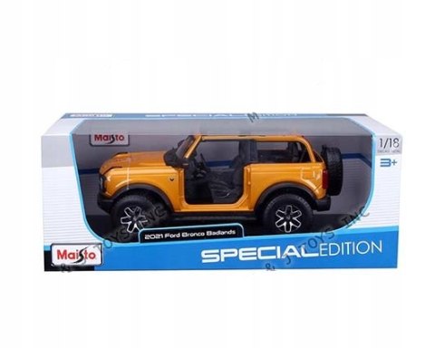 FORD Bronco BADLANDS 2021 1:18 model Maisto 31457 FORD Bronco BADLANDS 2021 1:18 model Maisto 31457