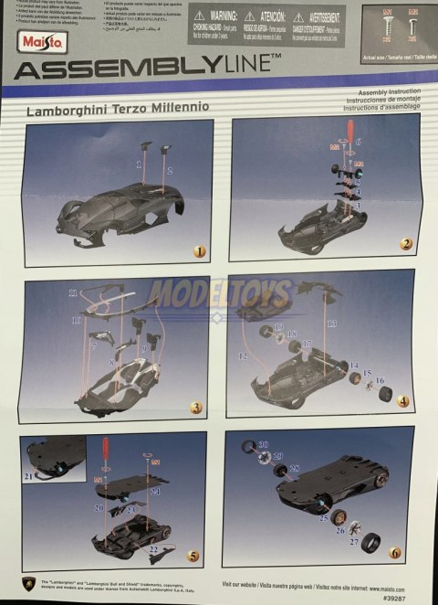 Lamborghini Terzo Millennio 1:24 składania Maisto Lamborghini Terzo Millennio 1:24 składania Maisto