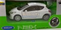 Peugeot 207 biały 1:34 Welly 42370F