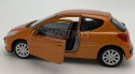 Peugeot 207 pomarańcz 1:34 Welly 42370F