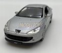 Peugeot 407 Coupe srebrny 1:34 Welly 42368F