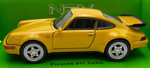 Porsche 911 Turbo żółte 1:34 Welly 43661F