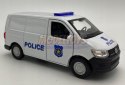 VW Transporter T6 Van policja 1:34 Welly 43762F