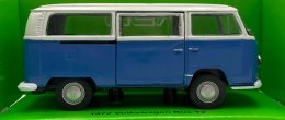 Volkswagen T2 Bus 1972 niebieski 1:34 Welly 42347F