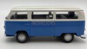 Volkswagen T2 Bus 1972 niebieski 1:34 Welly 42347F