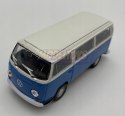 Volkswagen T2 Bus 1972 niebieski 1:34 Welly 42347F