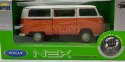 Volkswagen T2 Bus 1972 pomarańcz 1:34 Welly 42347F