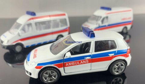 AMBULANS SET 3 szt.WERSJA POLSKA SIKU 1825 AMBULANS SET 3 szt.WERSJA POLSKA SIKU 1825