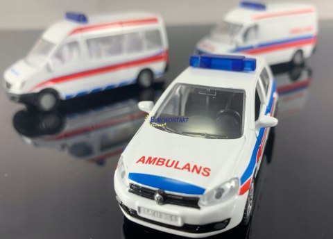 AMBULANS SET 3 szt.WERSJA POLSKA SIKU 1825 AMBULANS SET 3 szt.WERSJA POLSKA SIKU 1825