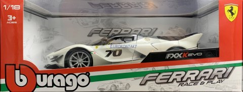 FERRARI FXX K Evo 70 duży model 1:18 Bburago 16012 FERRARI FXX K Evo 70 duży model 1:18 Bburago 16012