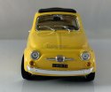 Fiat 500 f 1965 yellow 1:24 metalowy Bburago 22098